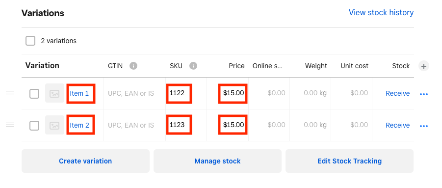 Solved: Multiple skus for the same item? - The Square Community