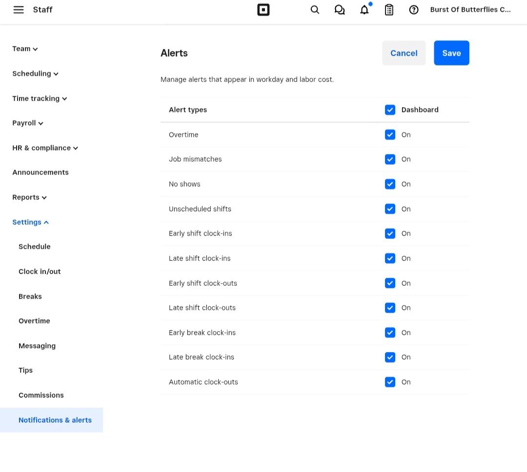 Staffing Notifications: Late Clock Ins/Outs - The Square Community