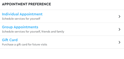 1. Select Single Appointment