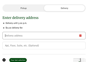 Where recipient name, phone number and address should be located for Deliveries