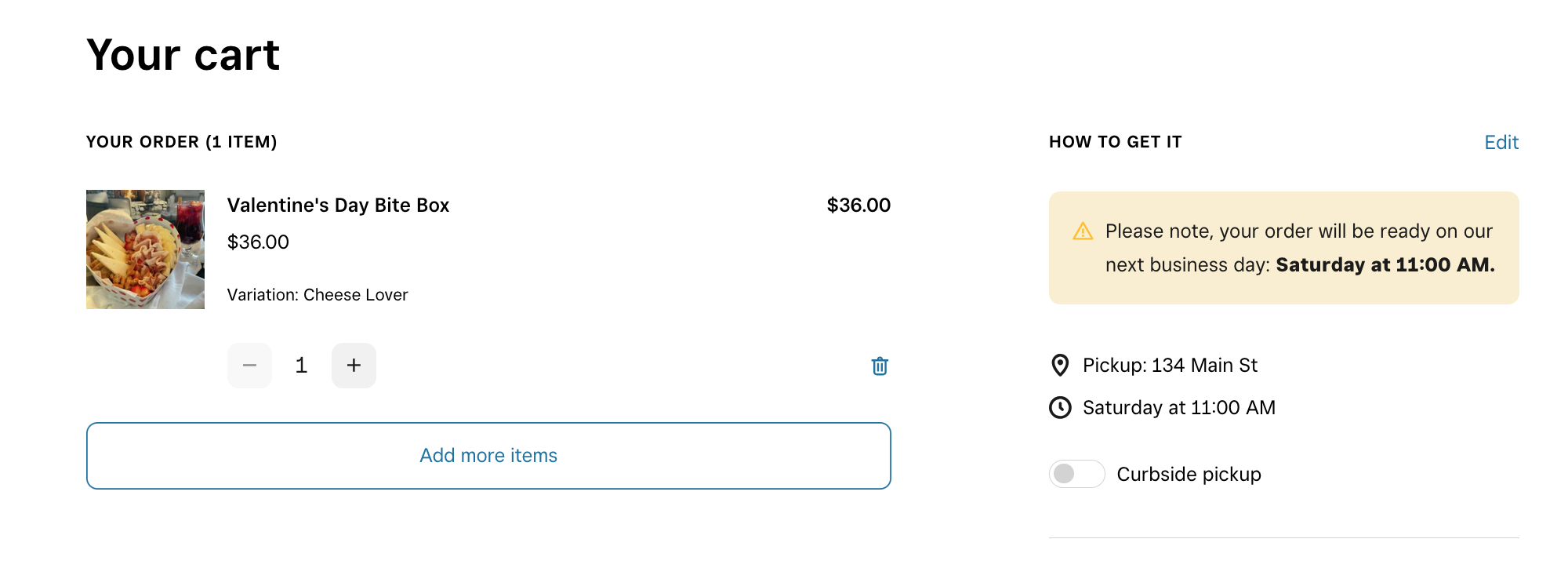 Make pickup time easier for customers to change at... - The Square ...