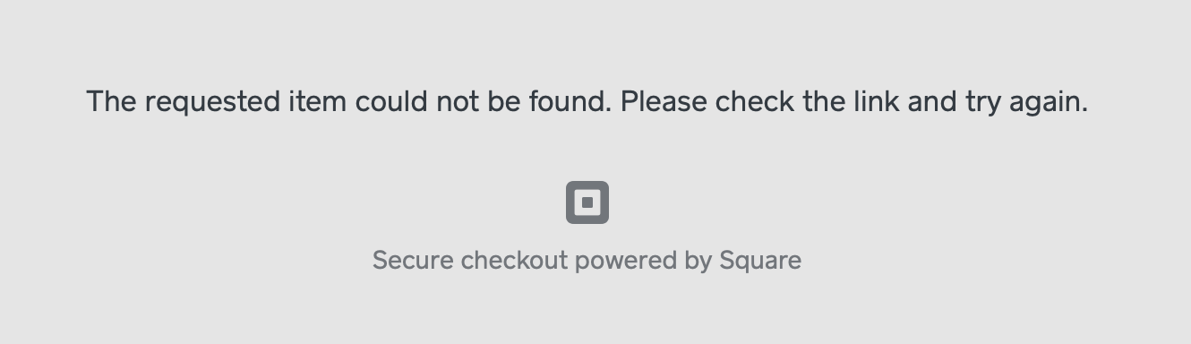 Solved: Checkout links showing as 'Not Avaliable' - The Square Community