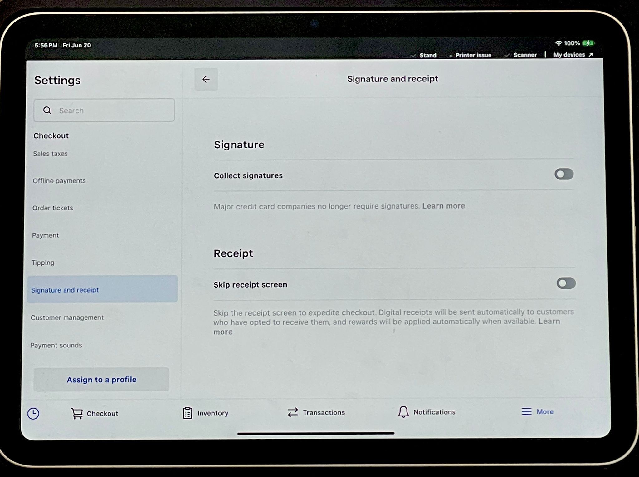 Square for Retail: Option to Print Receipt Missing - The Square Community