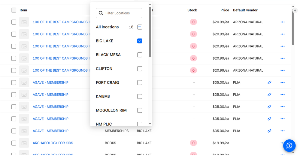 One location, items start duplicating