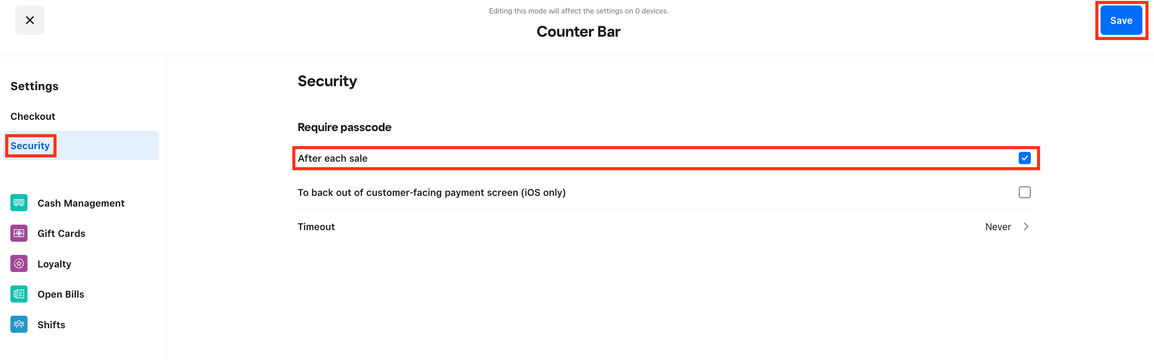 Solved: How to turn on 'require a passcode after each tran... - The ...