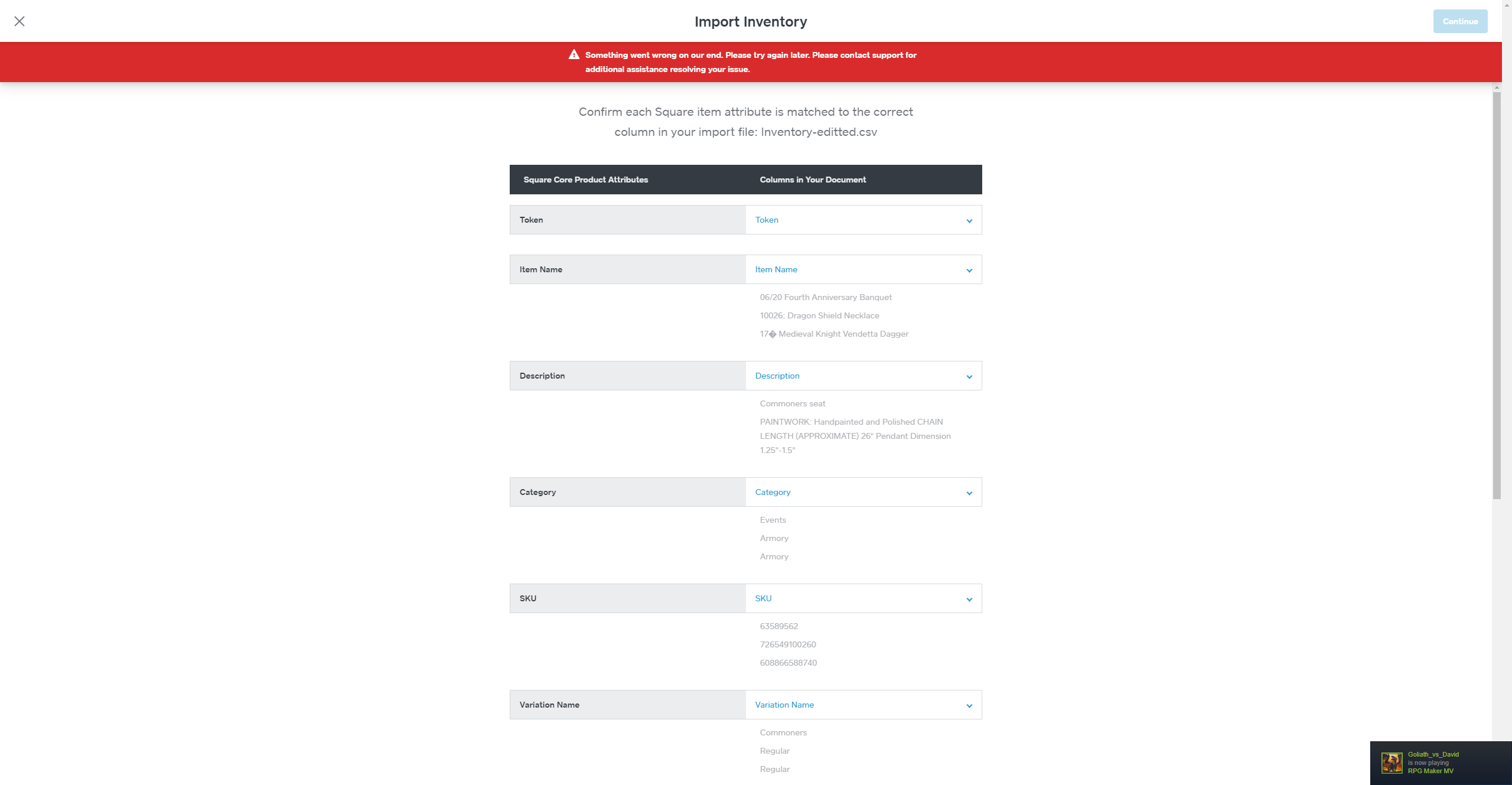 Solved: Why am I getting an error when importing my CSV fi... - The ...