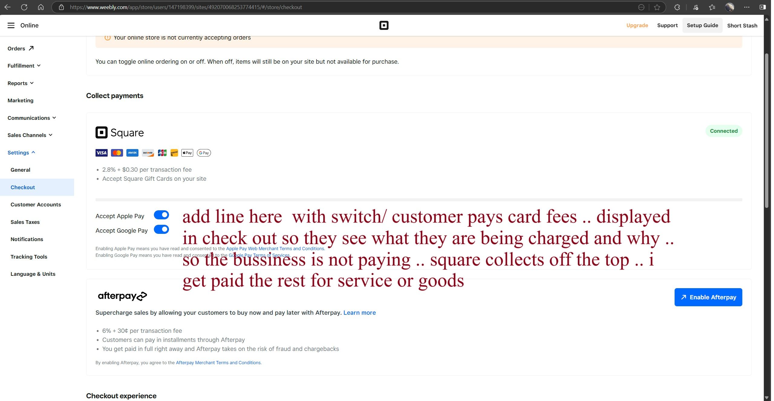 Solved: Possible to pass processing fees on to customers? - The Square ...