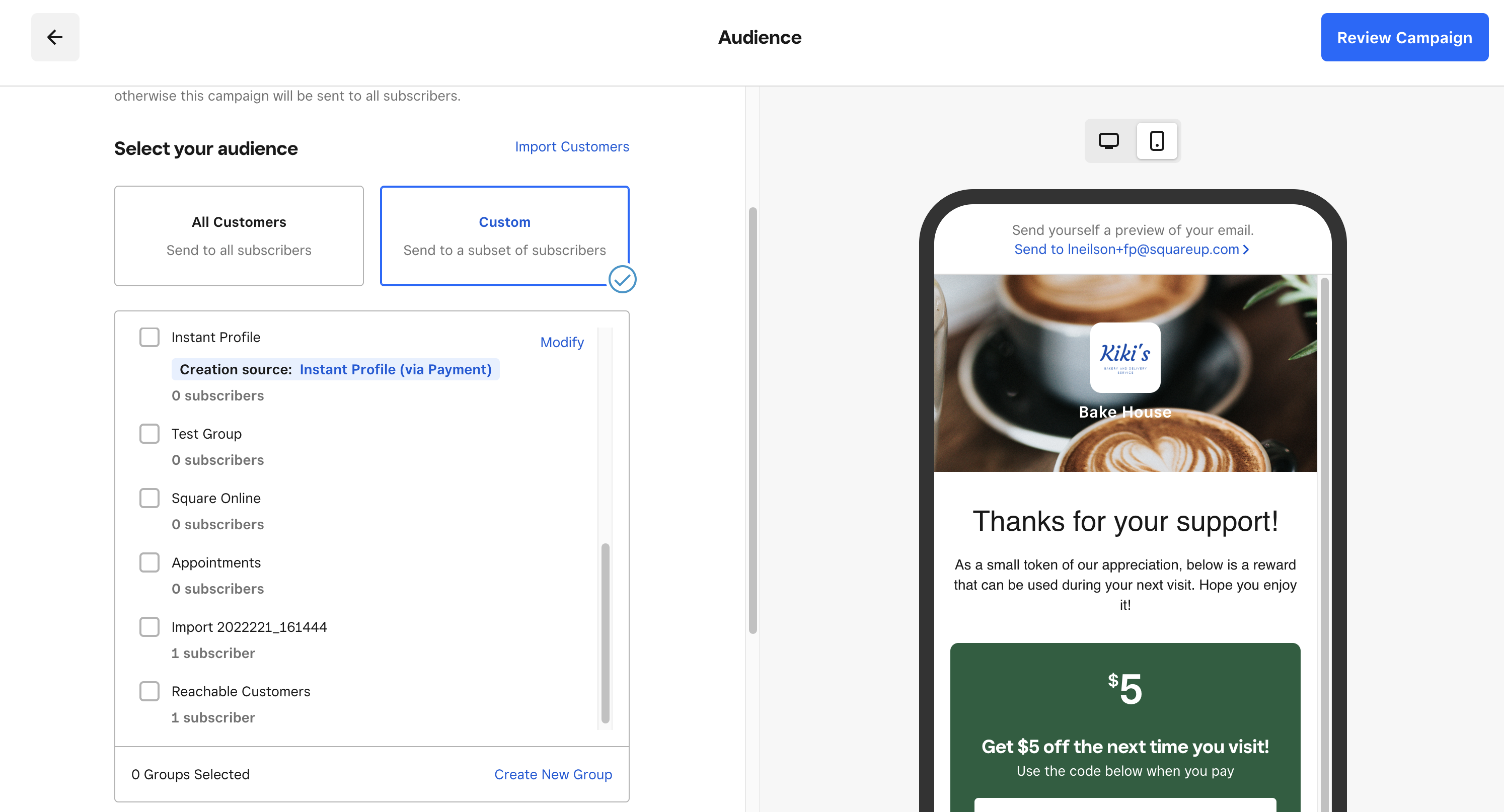 Managing Your Email Subscribers and Test Campaigns... - The Square ...