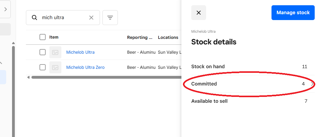 How to clear committed items from inventory tracki... - The Square ...