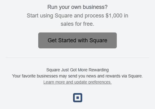 Square advertising on our email/text receipts + on... - The Square ...