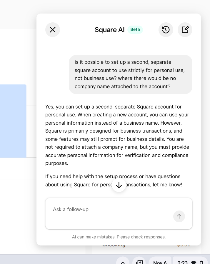 Has anyone used a Square account for their persona... - The Square ...
