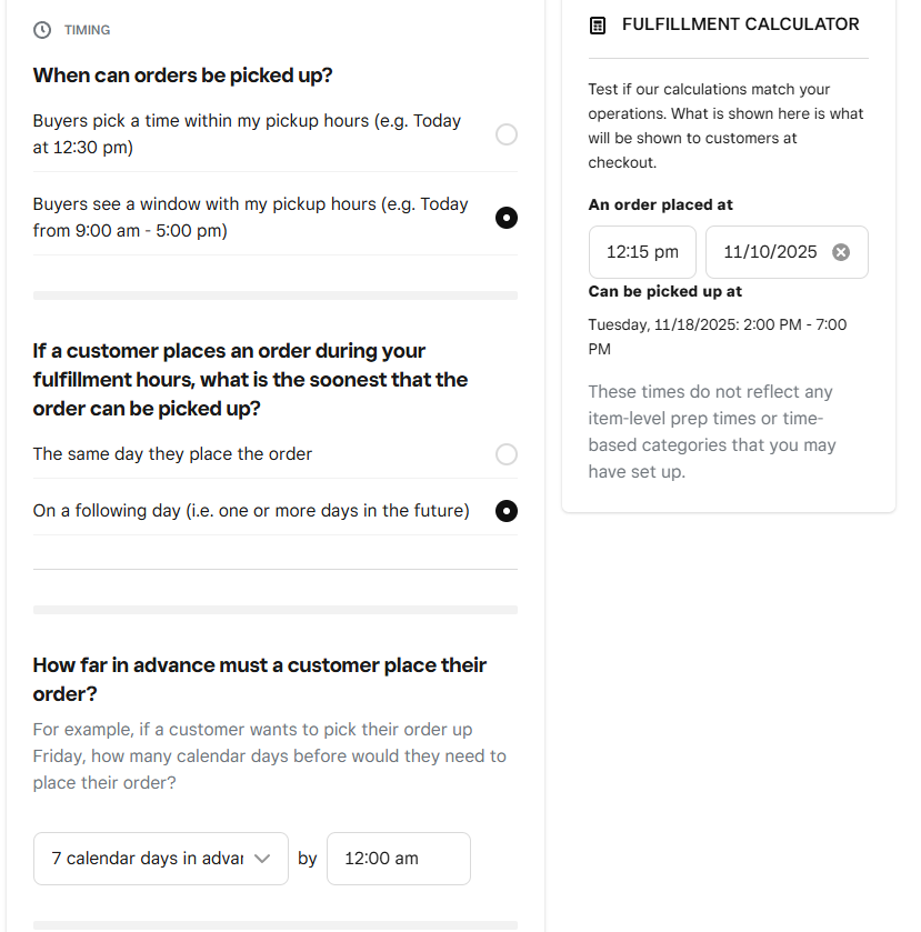 fulfillment calculator is accurate