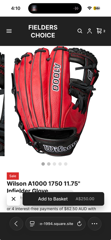 Wilson A1000 1750 11.75 Infielder Glove  FIELDERS CHOICE.png