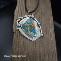KINTSUGI STYLE CHRYSOCOLLA PENDANT