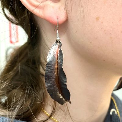 student wearing earrings