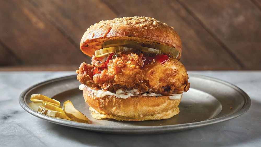Juniper's incredible fried chicken sandwich
