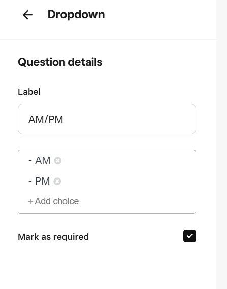 Add another Dropdown box and make an am/pm selection
