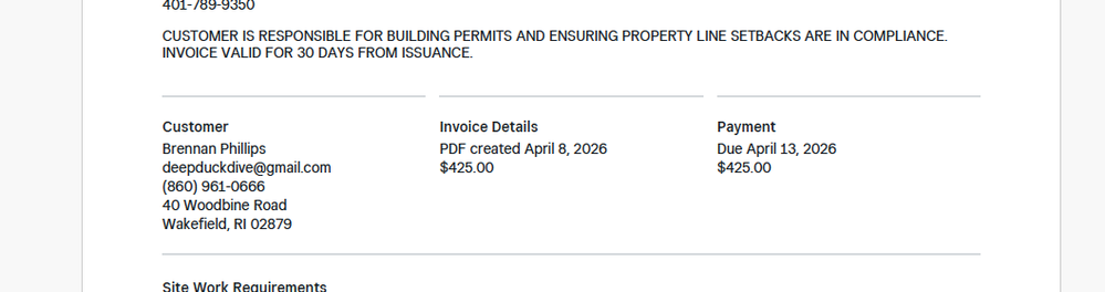 top of PDF - no balance due