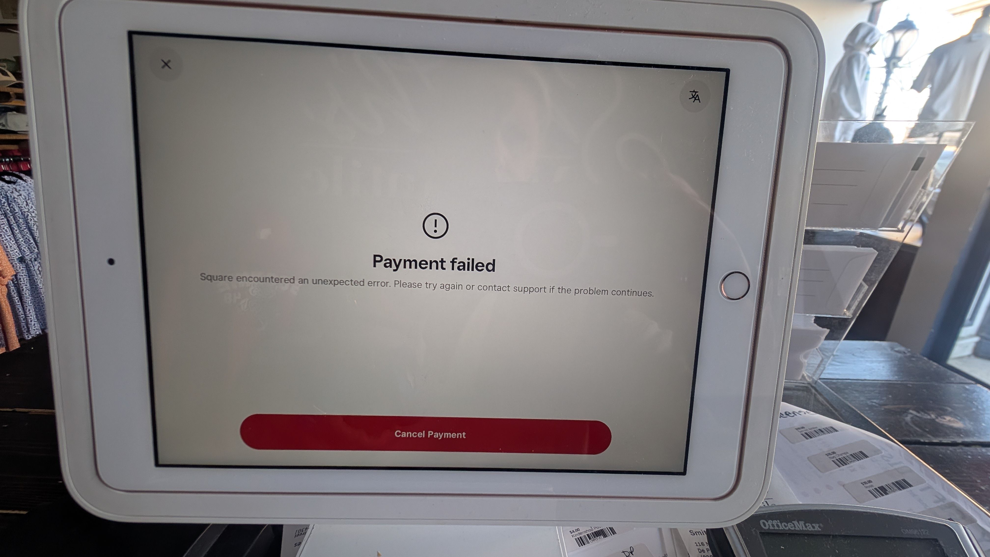 Cash Transactions Failing - The Square Community