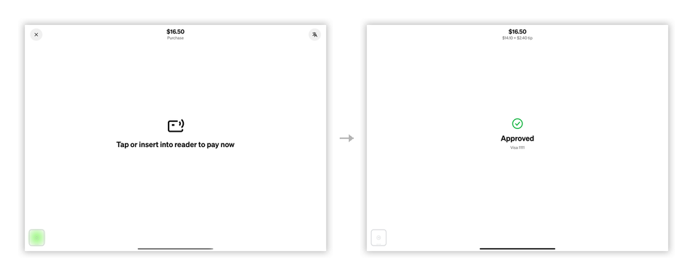 Shown on Square Stand. The flow may look slightly different depending on your device, but the steps are the same.