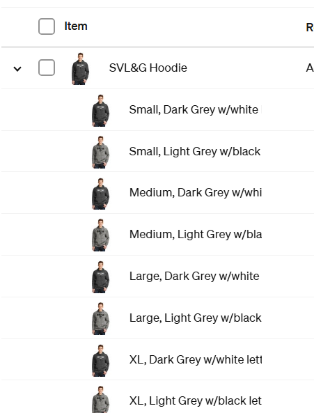 Item variations