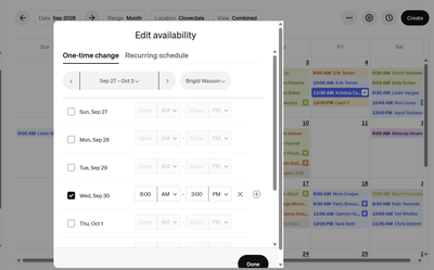 Re: Need to remove Owner from Appointment Schedule - The Square Community