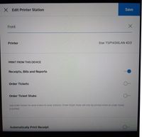 Print Station settings