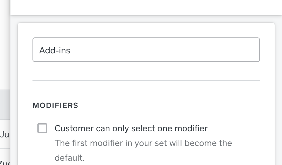 Customize Modifier Set Order - The Square Community
