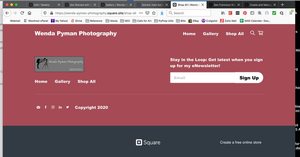 ShopAll pg on Published site
