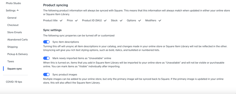 I have these boxes all checked