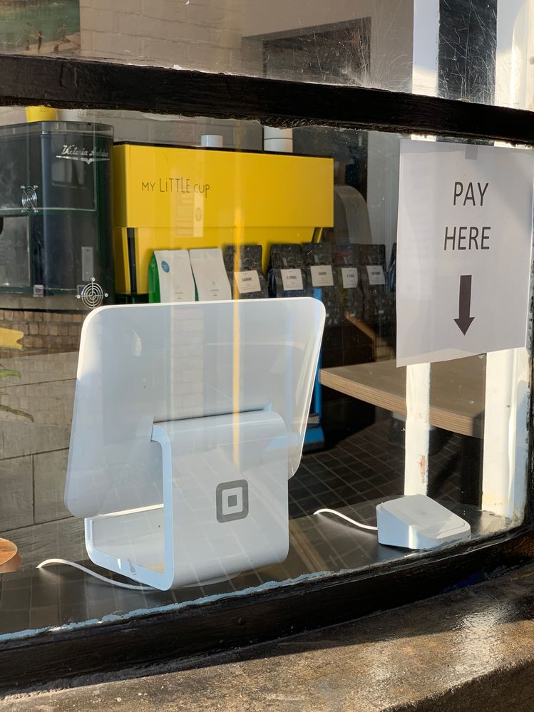 My Little Cup discovered contactless payments worked from outside their glass window.