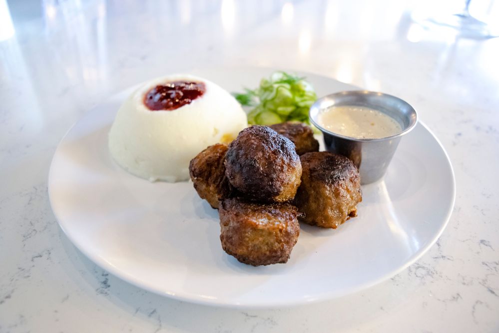 Swedish meatballs at Fika Cafe.