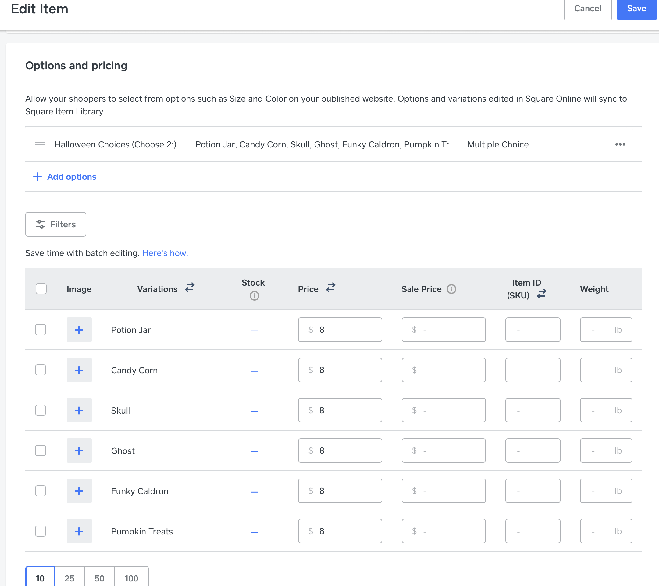 Letting customer choose more than one option - hel... - The Square ...