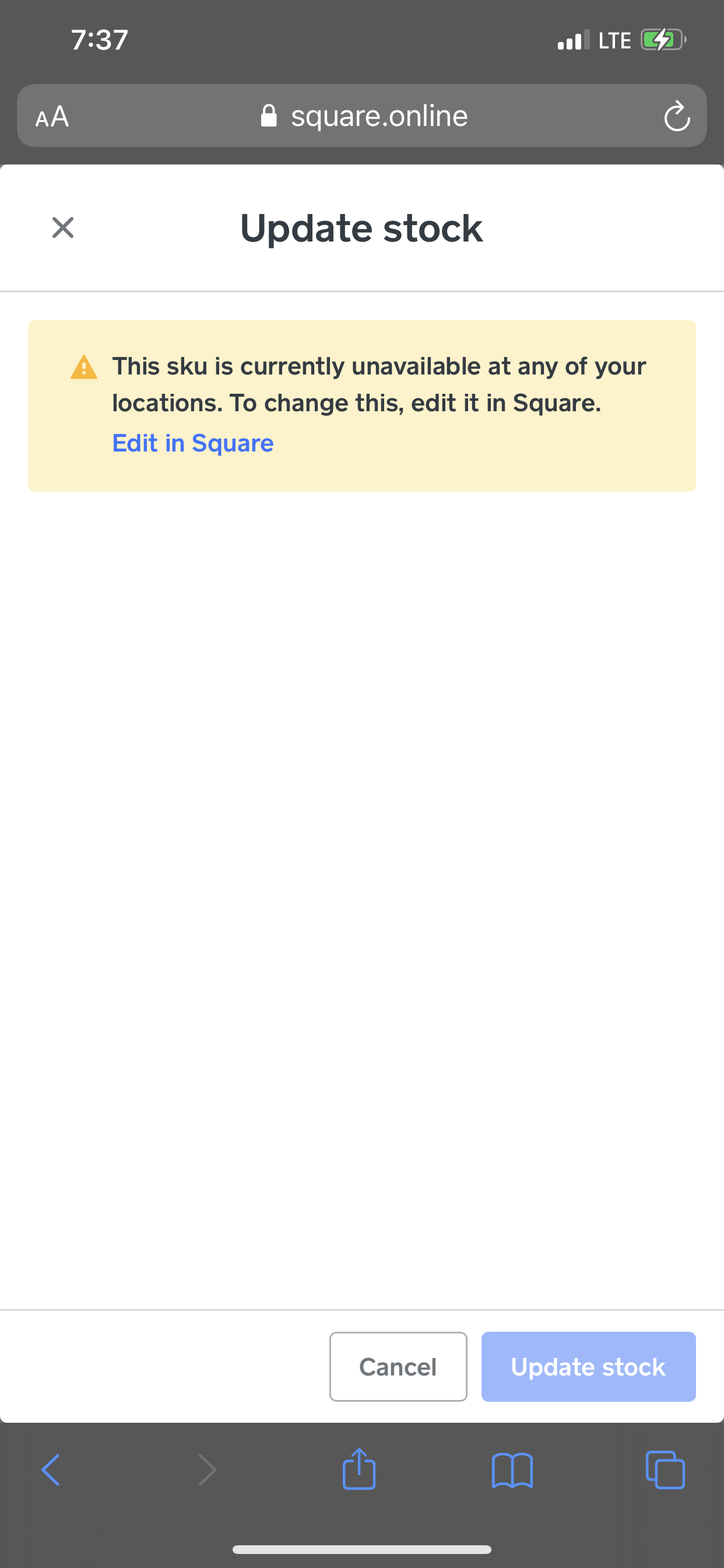 Why does my dashboard say the sku is currently una... - The Square ...