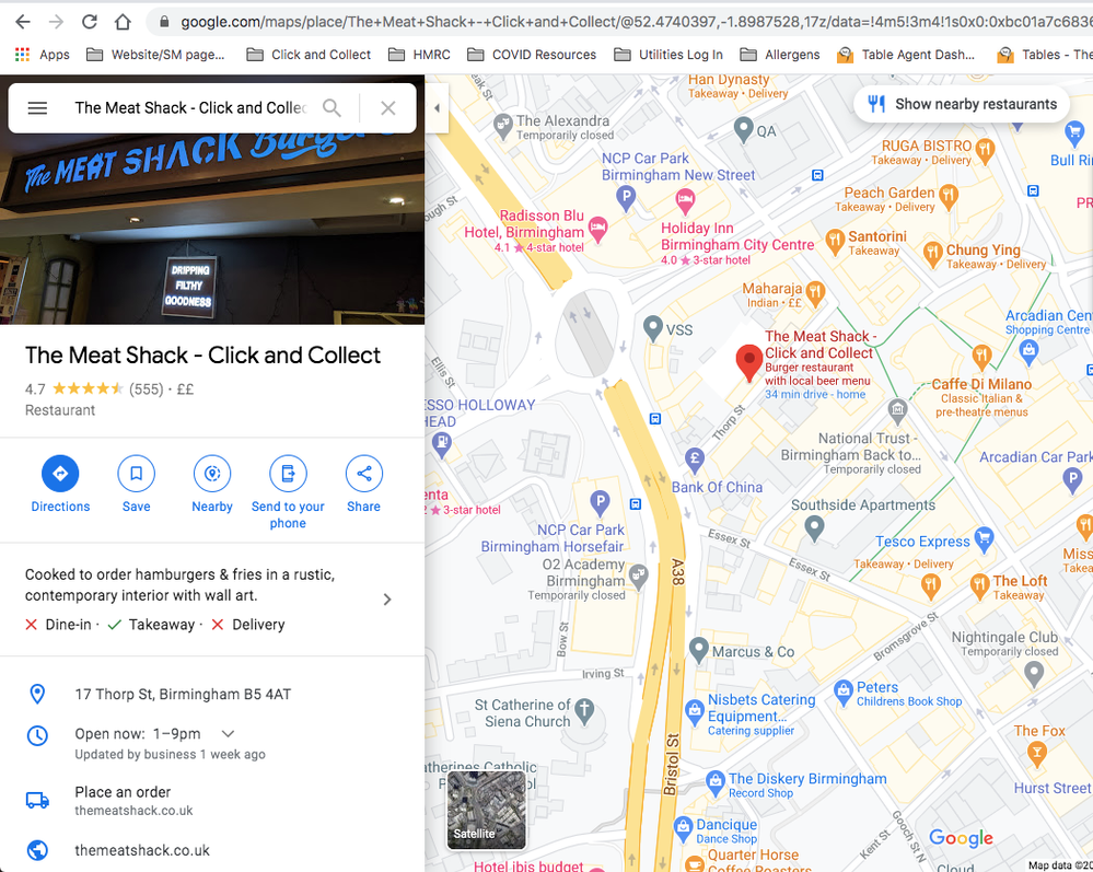 Our correct business position on Google Maps