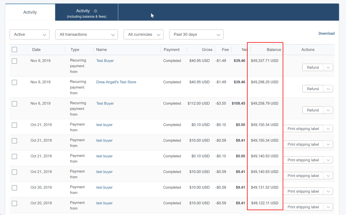 Solved: Running balance reports for business square accoun... - The ...