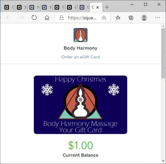 Gift Card balance
