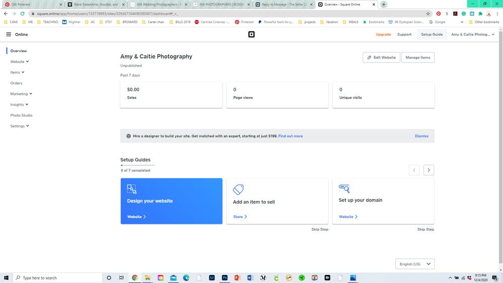 click edit website
