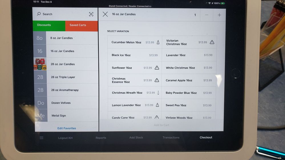 Ipad Checkout Screen Variations out of order