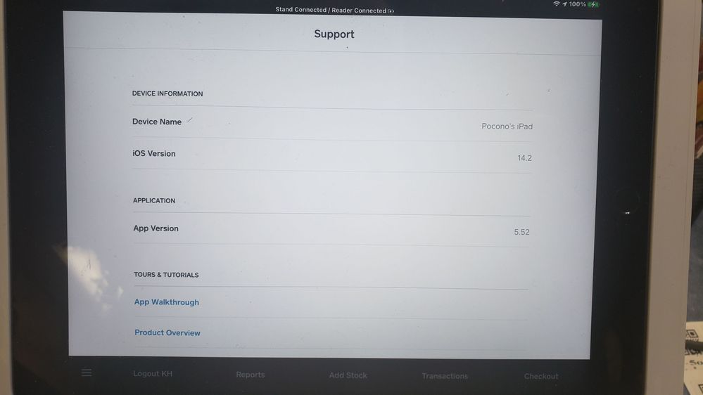 IOS and Square Version info